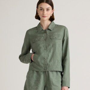 Quince 100% European Linen Jacket, Light Cargo